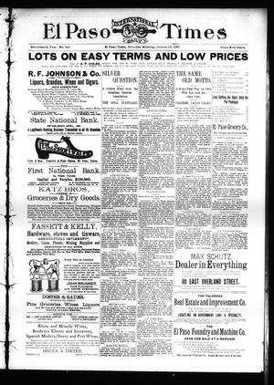 El Paso International Daily Times (El Paso, Tex.), Vol. 17, No. 246, Ed. 1 Saturday, October 16, 1897