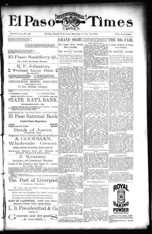 El Paso International Daily Times (El Paso, Tex.), Vol. 12, No. 237, Ed. 1 Wednesday, October 12, 1892