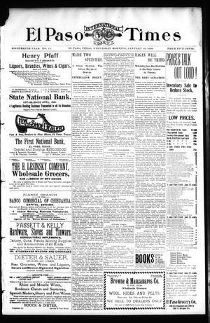 El Paso International Daily Times (El Paso, Tex.), Vol. 19, No. 15, Ed. 1 Wednesday, January 18, 1899