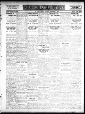 Primary view of object titled 'El Paso Daily Times (El Paso, Tex.), Vol. 27, Ed. 1 Tuesday, November 12, 1907'.