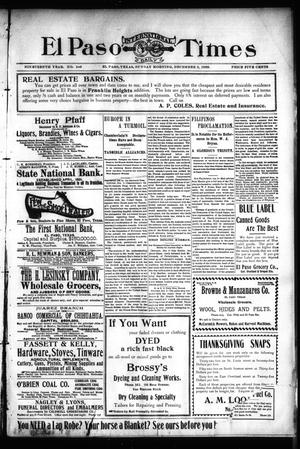 El Paso International Daily Times (El Paso, Tex.), Vol. 19, No. 293, Ed. 1 Sunday, December 3, 1899