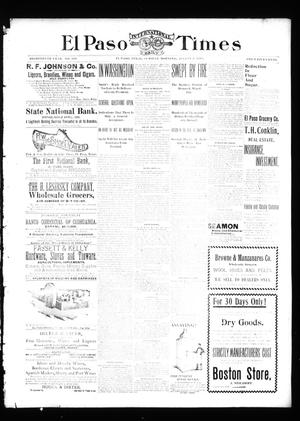 El Paso International Daily Times (El Paso, Tex.), Vol. 18, No. 189, Ed. 1 Tuesday, August 9, 1898