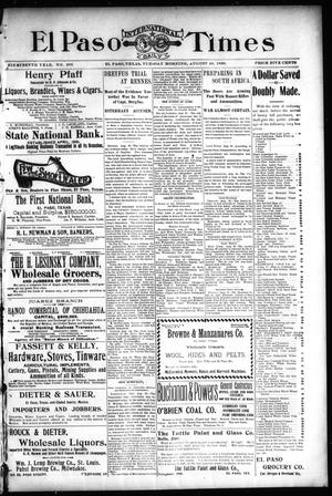 El Paso International Daily Times (El Paso, Tex.), Vol. 19, No. 206, Ed. 1 Tuesday, August 29, 1899