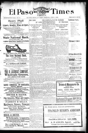 El Paso International Daily Times (El Paso, Tex.), Vol. 19, No. 77, Ed. 1 Saturday, April 1, 1899