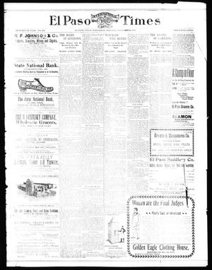 El Paso International Daily Times (El Paso, Tex.), Vol. 18, No. 262, Ed. 1 Wednesday, November 2, 1898