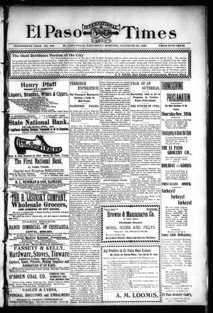El Paso International Daily Times (El Paso, Tex.), Vol. 19, No. 289, Ed. 1 Wednesday, November 29, 1899