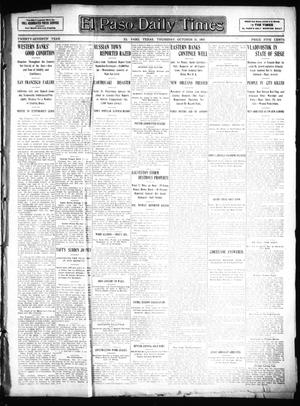 Primary view of object titled 'El Paso Daily Times (El Paso, Tex.), Vol. 27, Ed. 1 Thursday, October 31, 1907'.