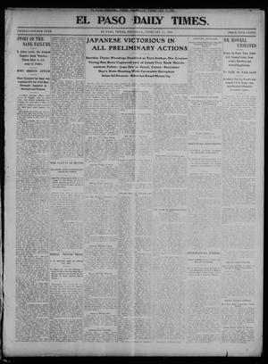 El Paso Daily Times. (El Paso, Tex.), Vol. 24, Ed. 1 Thursday, February 11, 1904