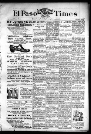El Paso International Daily Times (El Paso, Tex.), Vol. 17, No. 46, Ed. 1 Wednesday, February 24, 1897