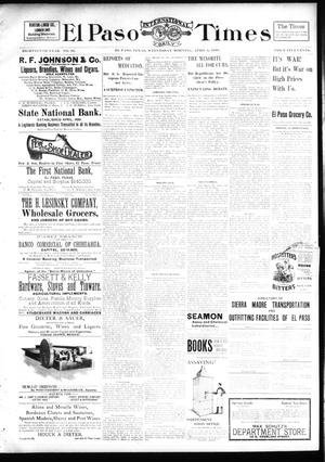 El Paso International Daily Times (El Paso, Tex.), Vol. 18, No. 82, Ed. 1 Wednesday, April 6, 1898