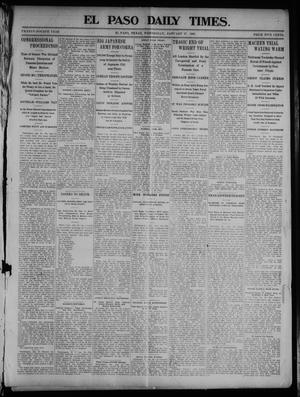 Primary view of object titled 'El Paso Daily Times. (El Paso, Tex.), Vol. 24, Ed. 1 Wednesday, January 27, 1904'.