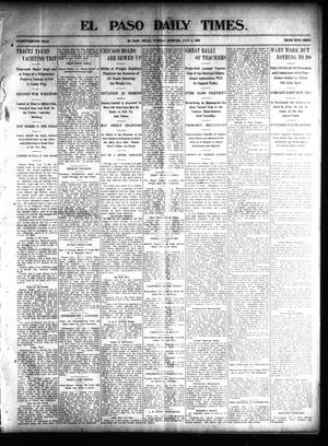 Primary view of object titled 'El Paso Daily Times. (El Paso, Tex.), Vol. 22, Ed. 1 Tuesday, July 8, 1902'.