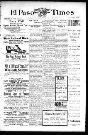 El Paso International Daily Times (El Paso, Tex.), Vol. 18, No. 305, Ed. 1 Friday, December 23, 1898