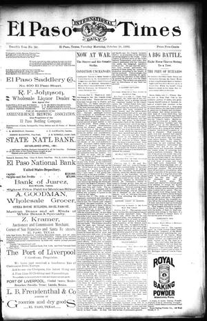 El Paso International Daily Times (El Paso, Tex.), Vol. 12, No. 241, Ed. 1 Tuesday, October 18, 1892