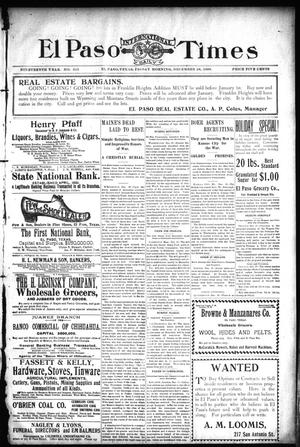 El Paso International Daily Times (El Paso, Tex.), Vol. 19, No. 315, Ed. 1 Friday, December 29, 1899