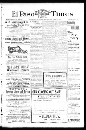 El Paso International Daily Times (El Paso, Tex.), Vol. 18, No. 279, Ed. 1 Tuesday, November 22, 1898