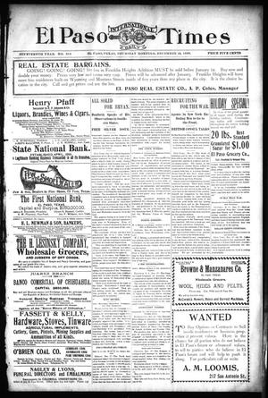 El Paso International Daily Times (El Paso, Tex.), Vol. 19, No. 314, Ed. 1 Thursday, December 28, 1899