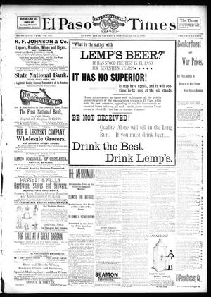 El Paso International Daily Times (El Paso, Tex.), Vol. 18, No. 133, Ed. 1 Saturday, June 4, 1898