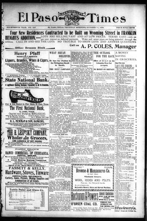El Paso International Daily Times (El Paso, Tex.), Vol. 19, No. 248, Ed. 1 Thursday, October 12, 1899