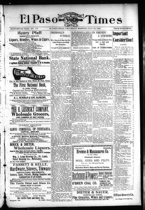 El Paso International Daily Times (El Paso, Tex.), Vol. 19, No. 176, Ed. 1 Wednesday, July 26, 1899
