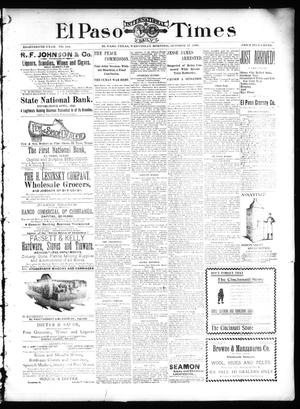 El Paso International Daily Times (El Paso, Tex.), Vol. 18, No. 244, Ed. 1 Wednesday, October 12, 1898