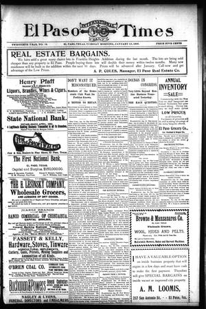 El Paso International Daily Times (El Paso, Tex.), Vol. 20, No. 19, Ed. 1 Tuesday, January 23, 1900