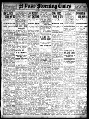 El Paso Morning Times (El Paso, Tex.), Vol. 31, Ed. 1 Thursday, November 2, 1911