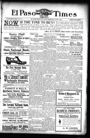 El Paso International Daily Times (El Paso, Tex.), Vol. 20, No. 134, Ed. 1 Saturday, June 2, 1900
