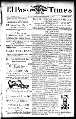 El Paso International Daily Times (El Paso, Tex.), Vol. 13, No. 23, Ed. 1 Friday, January 27, 1893