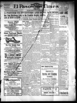 El Paso International Daily Times (El Paso, Tex.), Vol. 19, No. 263, Ed. 1 Sunday, October 29, 1899