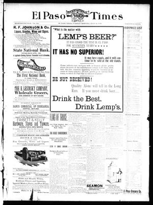 El Paso International Daily Times (El Paso, Tex.), Vol. 18, No. 165, Ed. 1 Tuesday, July 12, 1898