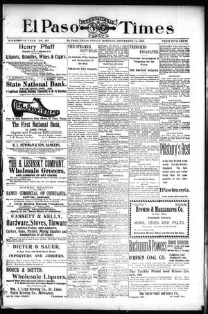 El Paso International Daily Times (El Paso, Tex.), Vol. 19, No. 225, Ed. 1 Friday, September 15, 1899