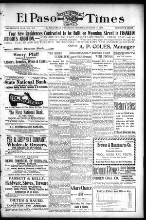 El Paso International Daily Times (El Paso, Tex.), Vol. 19, No. 247, Ed. 1 Wednesday, October 11, 1899