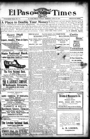 El Paso International Daily Times (El Paso, Tex.), Vol. 20, No. 101, Ed. 1 Tuesday, April 24, 1900