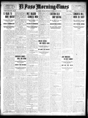 El Paso Morning Times (El Paso, Tex.), Vol. 32, Ed. 1 Monday, February 12, 1912