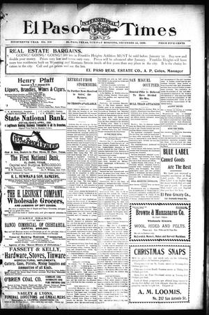El Paso International Daily Times (El Paso, Tex.), Vol. 19, No. 300, Ed. 1 Tuesday, December 12, 1899