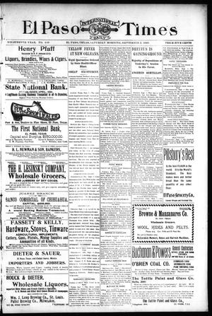 El Paso International Daily Times (El Paso, Tex.), Vol. 19, No. 210, Ed. 1 Saturday, September 2, 1899