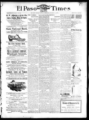 El Paso International Daily Times (El Paso, Tex.), Vol. 18, No. 243, Ed. 1 Tuesday, October 11, 1898