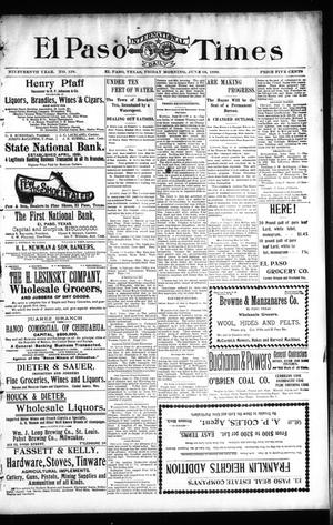El Paso International Daily Times (El Paso, Tex.), Vol. 19, No. 139, Ed. 1 Friday, June 16, 1899