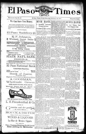 El Paso International Daily Times (El Paso, Tex.), Vol. 13, No. 47, Ed. 1 Friday, February 24, 1893