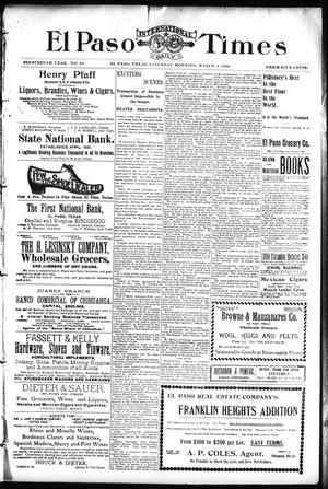 El Paso International Daily Times (El Paso, Tex.), Vol. 19, No. 54, Ed. 1 Saturday, March 4, 1899