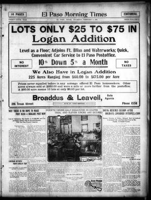 El Paso Morning Times (El Paso, Tex.), Vol. 29, Ed. 1 Thursday, February 4, 1909