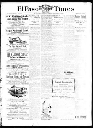 El Paso International Daily Times (El Paso, Tex.), Vol. 18, No. 234, Ed. 1 Friday, September 30, 1898