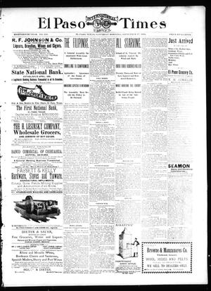 El Paso International Daily Times (El Paso, Tex.), Vol. 18, No. 223, Ed. 1 Saturday, September 17, 1898