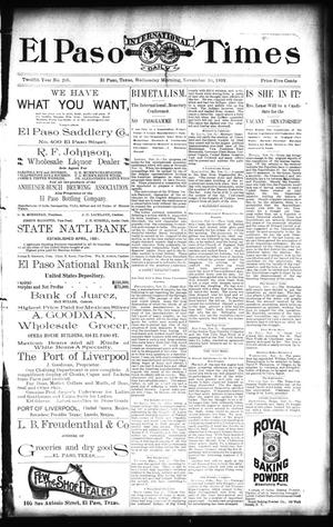 El Paso International Daily Times (El Paso, Tex.), Vol. 12, No. 265, Ed. 1 Wednesday, November 16, 1892