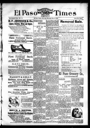 El Paso International Daily Times (El Paso, Tex.), Vol. 17, No. 115, Ed. 1 Saturday, May 15, 1897