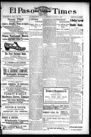 El Paso International Daily Times (El Paso, Tex.), Vol. 19, No. 199, Ed. 1 Sunday, August 20, 1899