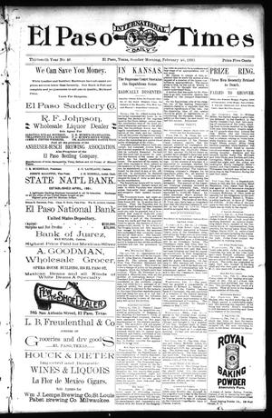 El Paso International Daily Times (El Paso, Tex.), Vol. 13, No. 49, Ed. 1 Sunday, February 26, 1893