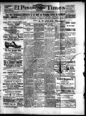 El Paso International Daily Times (El Paso, Tex.), Vol. 19, No. 239, Ed. 1 Sunday, October 1, 1899
