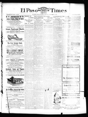 Primary view of object titled 'El Paso International Daily Times (El Paso, Tex.), Vol. 18, No. 265, Ed. 1 Saturday, November 5, 1898'.